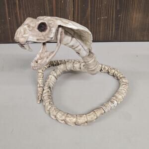 Halloween Creepy Cobra Snake Skeleton Fully Poseable 39" Long Crazy Bonez Brand